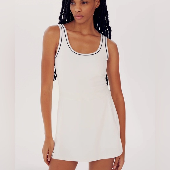 Splits59 martina dress with piping white/black - Picture 2 of 2